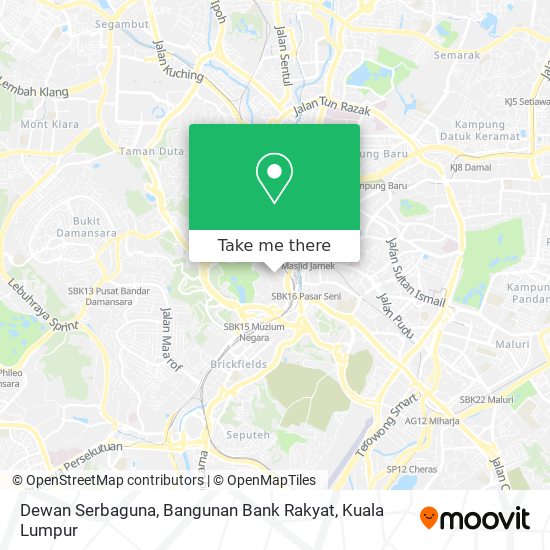 Dewan Serbaguna, Bangunan Bank Rakyat map