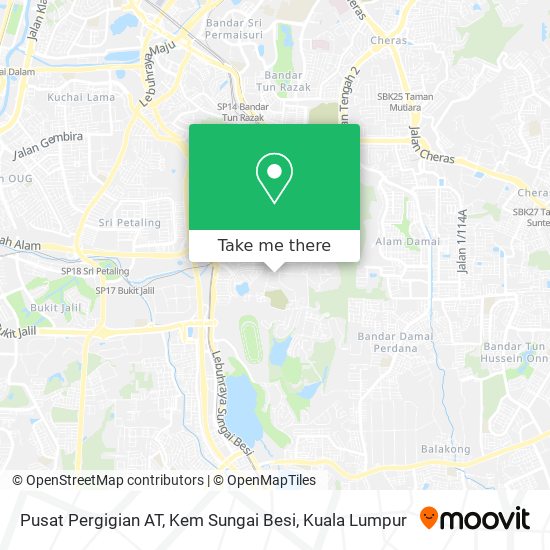 Pusat Pergigian AT, Kem Sungai Besi map