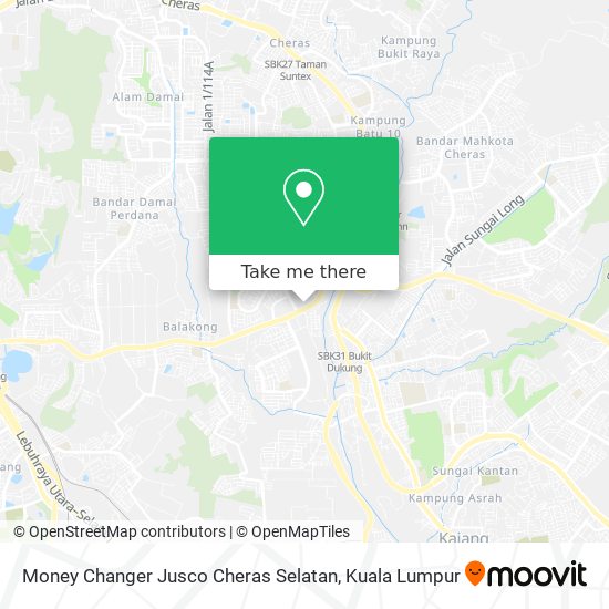Money Changer Jusco Cheras Selatan map
