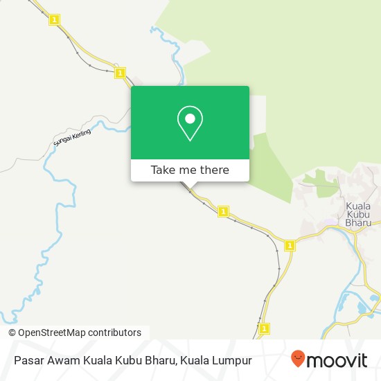 Peta Pasar Awam Kuala Kubu Bharu