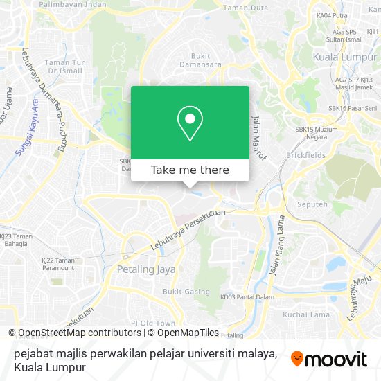 pejabat majlis perwakilan pelajar universiti malaya map