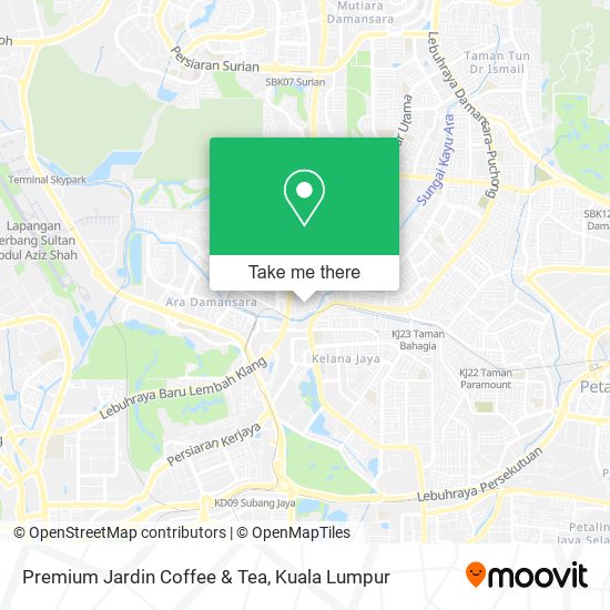 Premium Jardin Coffee & Tea map