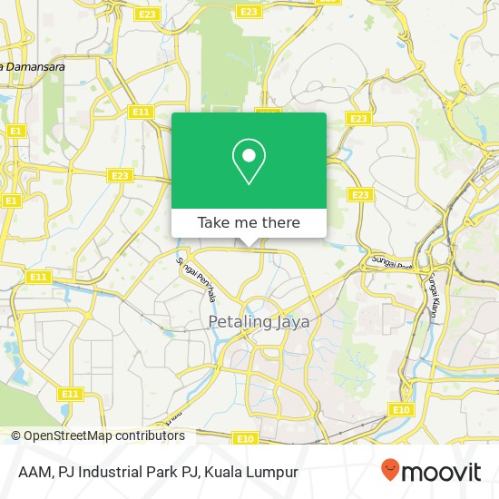 Peta AAM, PJ Industrial Park PJ