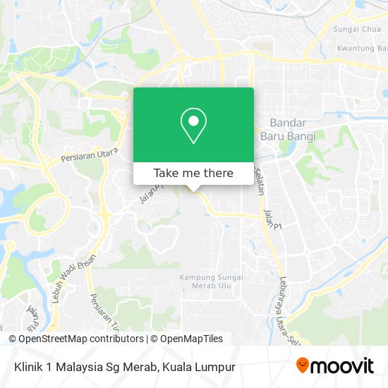 Klinik 1 Malaysia Sg Merab map