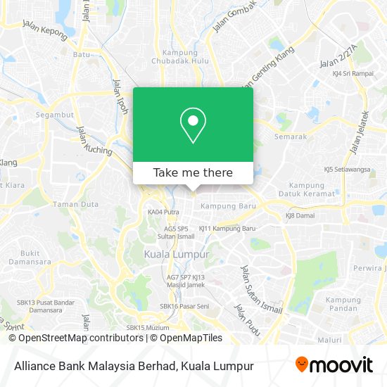 Alliance Bank Malaysia Berhad map
