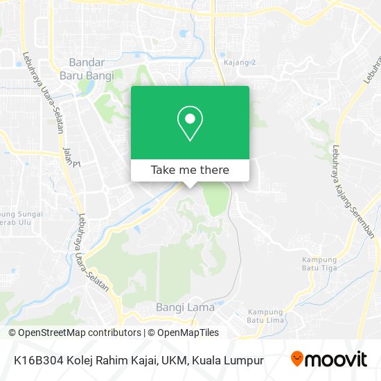 Peta K16B304 Kolej Rahim Kajai, UKM