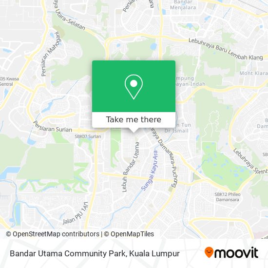Bandar Utama Community Park map