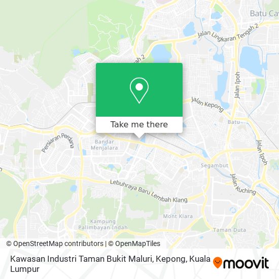 Peta Kawasan Industri Taman Bukit Maluri, Kepong