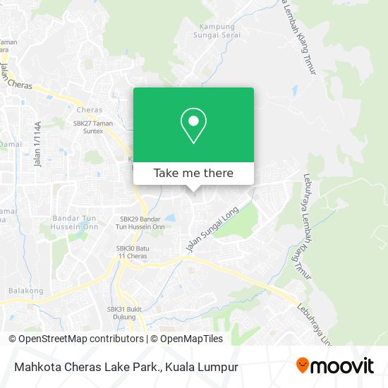 Mahkota Cheras Lake Park. map
