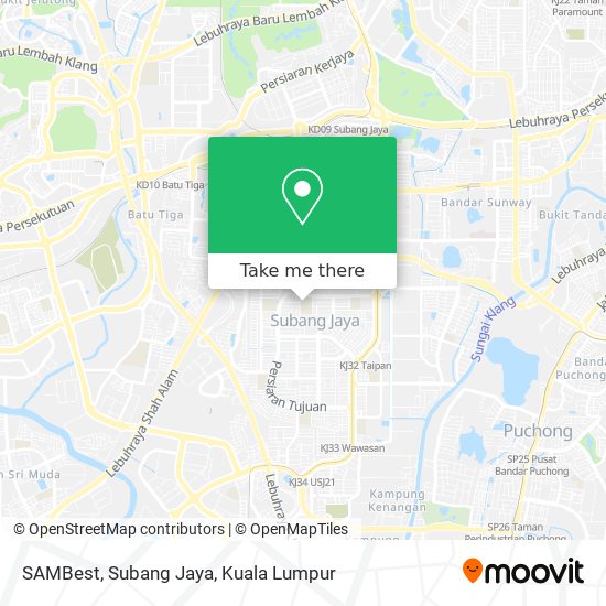 Peta SAMBest, Subang Jaya
