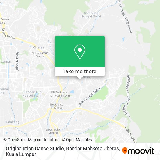 Originalution Dance Studio, Bandar Mahkota Cheras map