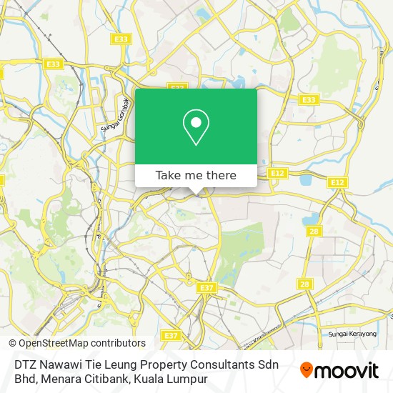 Peta DTZ Nawawi Tie Leung Property Consultants Sdn Bhd, Menara Citibank