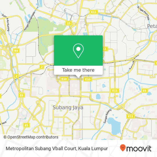 Peta Metropolitan Subang Vball Court