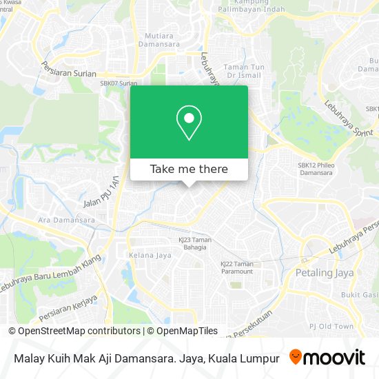 Malay Kuih Mak Aji Damansara. Jaya map