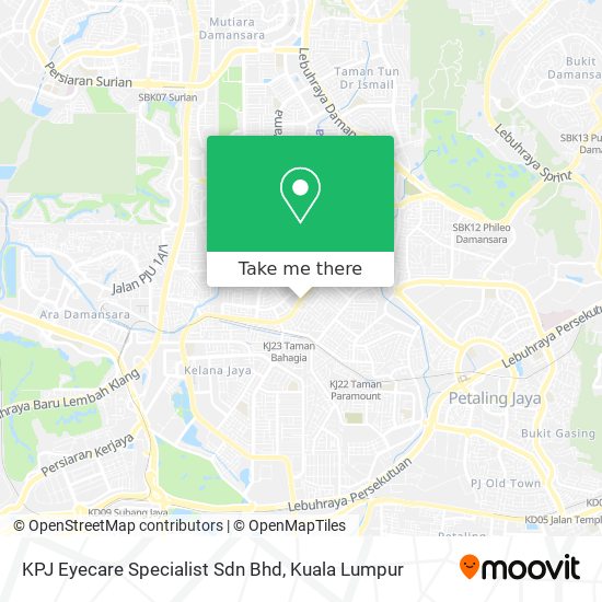 Peta KPJ Eyecare Specialist Sdn Bhd