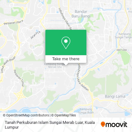 Tanah Perkuburan Islam Sungai Merab Luar map
