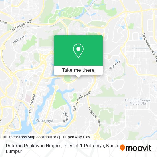 Dataran Pahlawan Negara, Presint 1 Putrajaya map