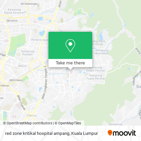 Peta red zone kritikal hospital ampang