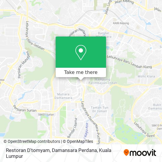Restoran D'tomyam, Damansara Perdana map