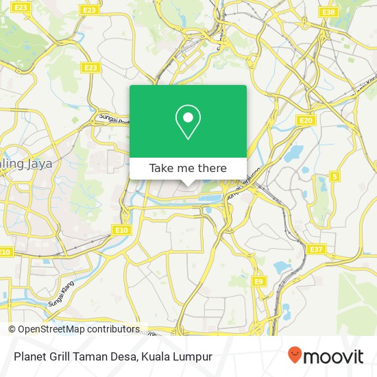 Planet Grill Taman Desa map