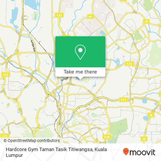 Hardcore Gym Taman Tasik Titiwangsa map