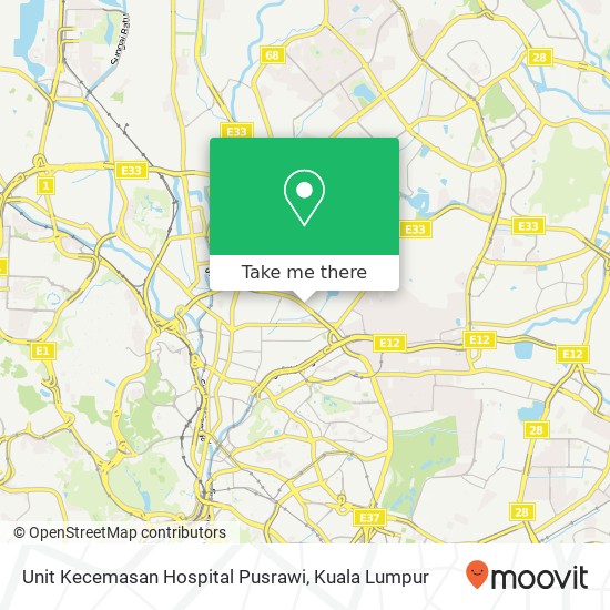 Unit Kecemasan Hospital Pusrawi map