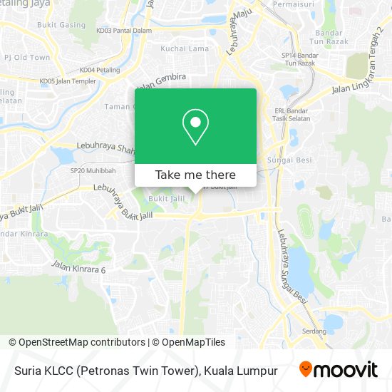 Peta Suria KLCC (Petronas Twin Tower)