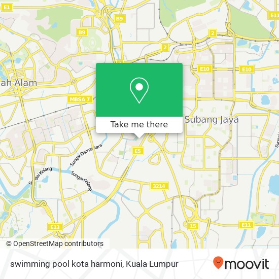 swimming pool kota harmoni map