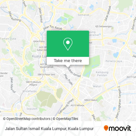 Peta Jalan Sultan Ismail Kuala Lumpur