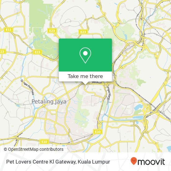 Pet Lovers Centre Kl Gateway map