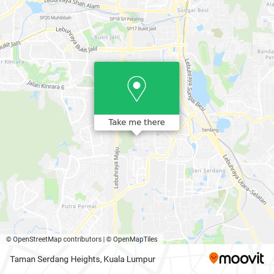 Peta Taman Serdang Heights