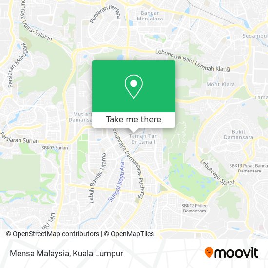 Mensa Malaysia map