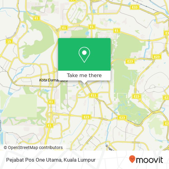 Pejabat Pos One Utama map