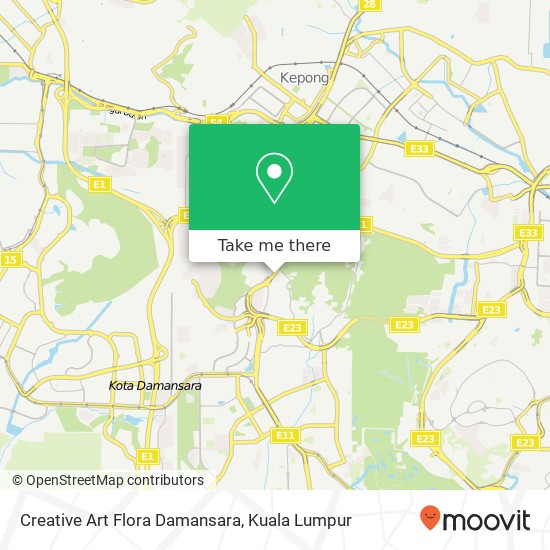 Creative Art Flora Damansara map