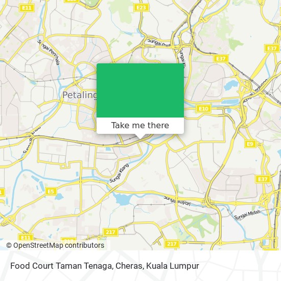 Peta Food Court Taman Tenaga, Cheras