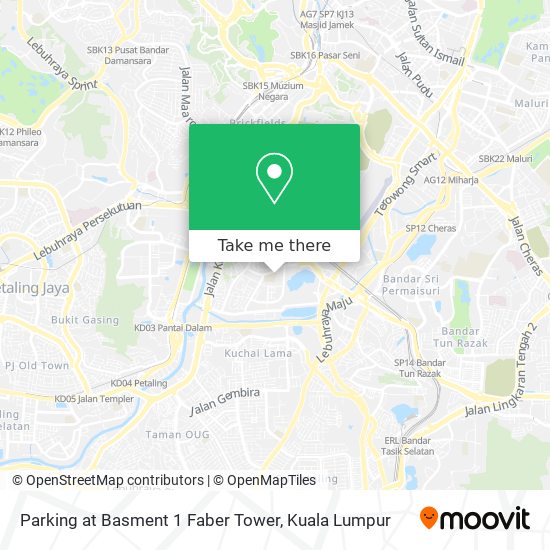 Parking at Basment 1 Faber Tower map