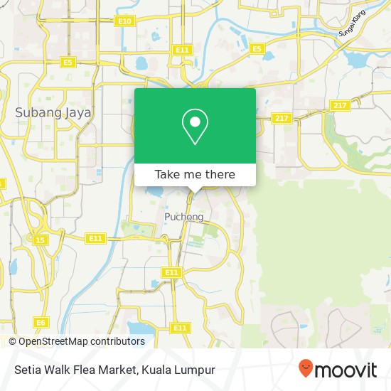 Setia Walk Flea Market map