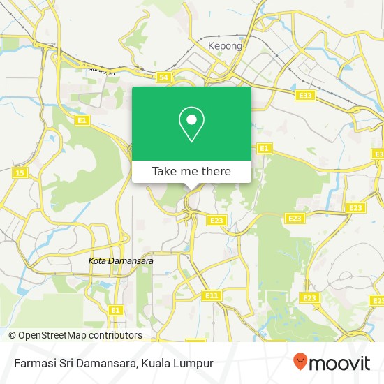 Peta Farmasi Sri Damansara