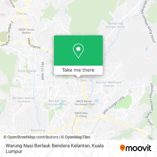 Peta Warung Nasi Berlauk Bendera Kelantan