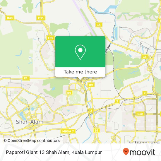 Peta Paparoti Giant 13 Shah Alam