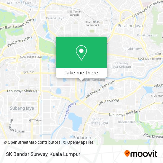 SK Bandar Sunway map