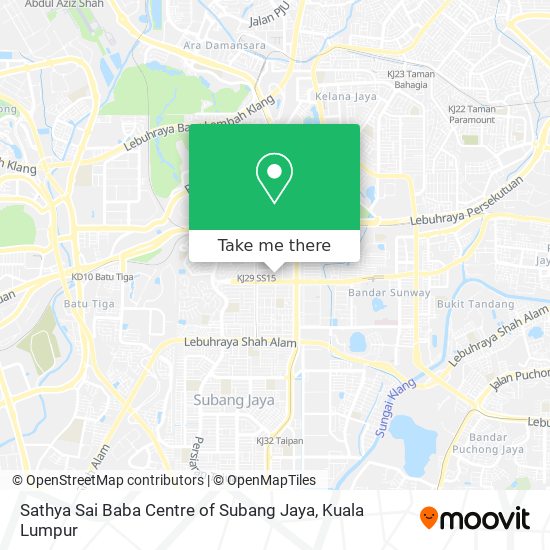 Sathya Sai Baba Centre of Subang Jaya map