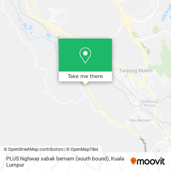PLUS highway sabak bernam (south bound) map