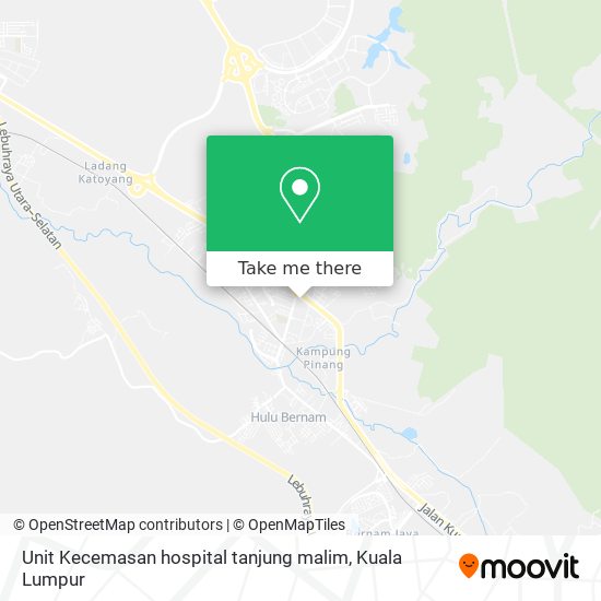 Unit Kecemasan hospital tanjung malim map