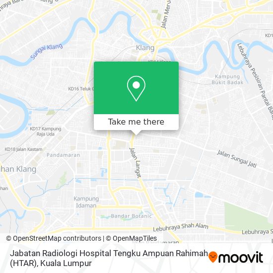 Peta Jabatan Radiologi Hospital Tengku Ampuan Rahimah (HTAR)