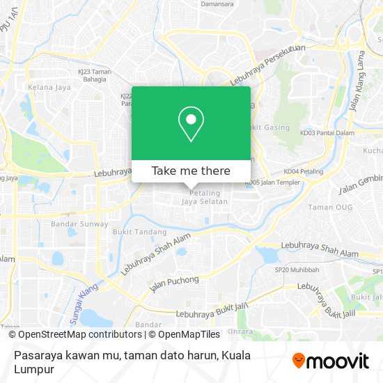 Peta Pasaraya kawan mu, taman dato harun