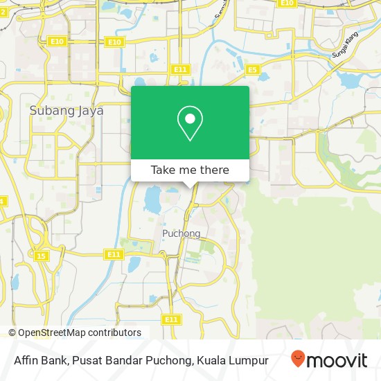 Affin Bank, Pusat Bandar Puchong map