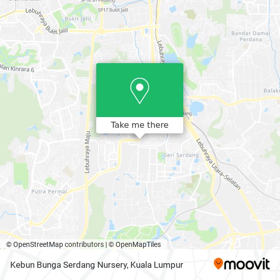 Peta Kebun Bunga Serdang Nursery