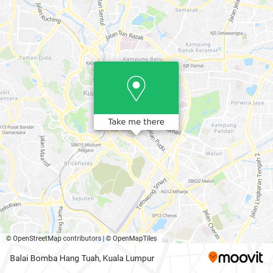 Balai Bomba Hang Tuah map