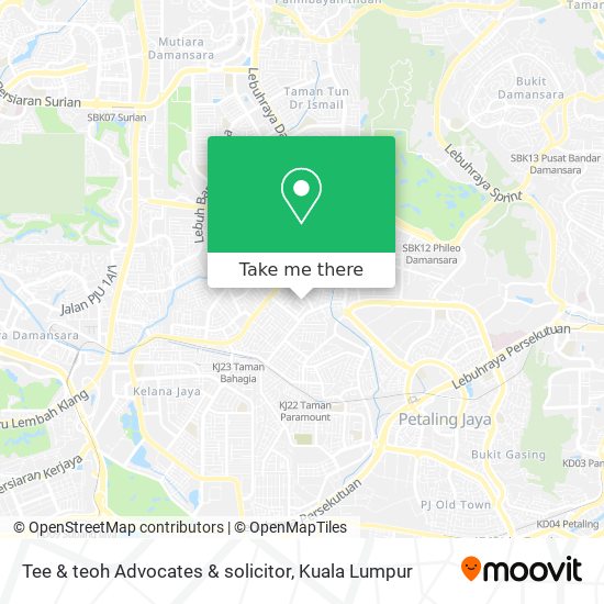 Tee & teoh Advocates & solicitor map